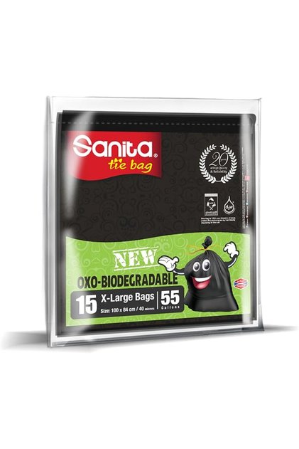 Trash Bags Sanita Club, 55 Gallons, 25 Bags