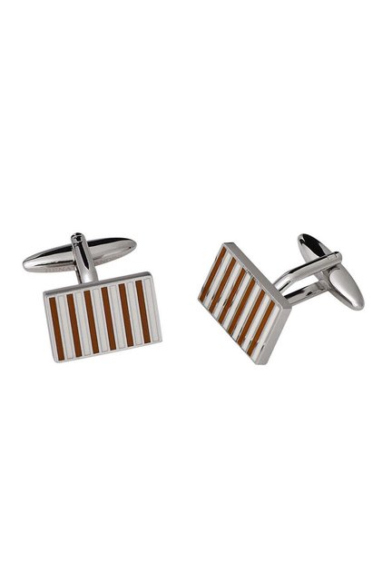 Brown & Chrome Cufflinks/ Connection 14