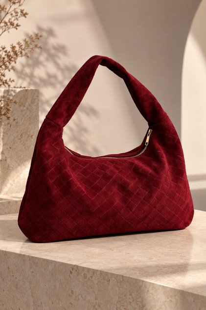 Santa Burgundy Genuine Leather Bag