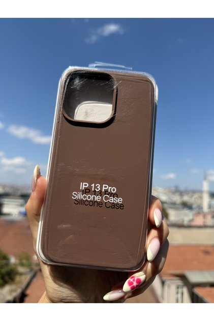 iPhone 13 Pro Uyumlu Premium Kahverengi Lansman Kutulu Telefon Kılıfı K1164