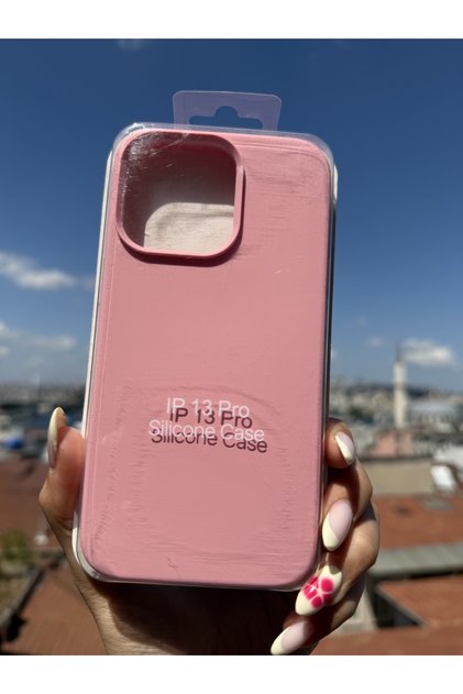 iPhone 13 Pro Uyumlu Premium Pembe Lansman Kutulu Telefon Kılıfı K1135
