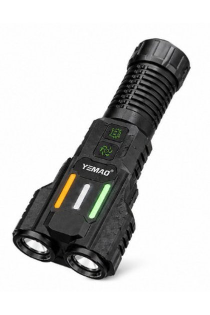 Lanterna tactică YEMAO YM F302X cu 6 LED-uri, fabricată din aliaj de aluminiu, magnetică, 3000lm, rază de acțiune a fasciculului 300m