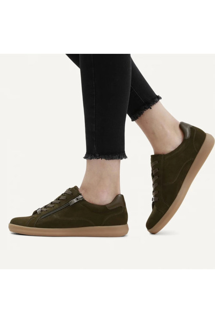 pantofi din piele 9-23762-45-741 verzi, pentru picior lat