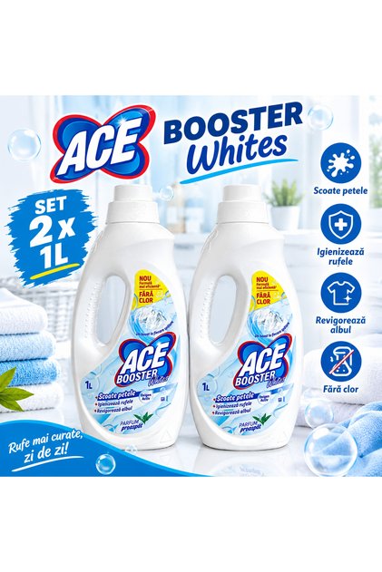 Booster Whites, Detergent Lichid pentru Rufele Albe
