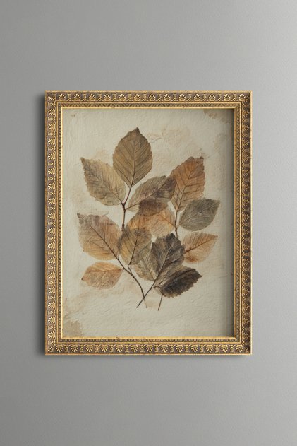 Dried Leaves - Vintage Patterned Painting - Fine Model