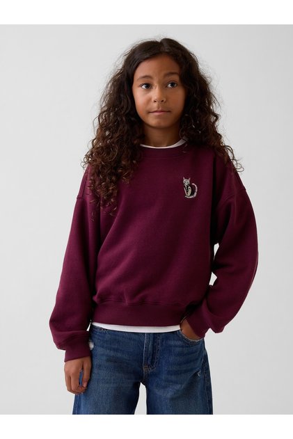 Kız Çocuk Bordo VintageSoft Wedge Sweatshirt