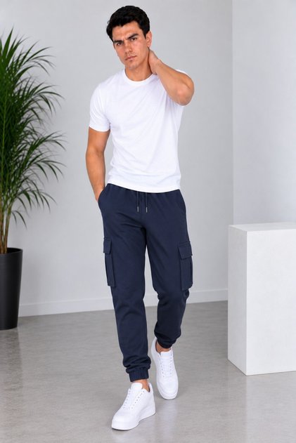 Unisex Regular Cargo Pocket Long Sweatpants