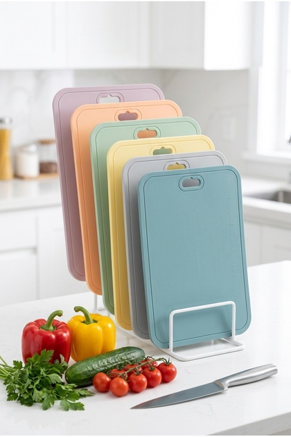 2-Pack Bendable Flexy Cutting Board Flexible Plastic Cutting Mat Super Thin with Hanging Hole 21X33 cm