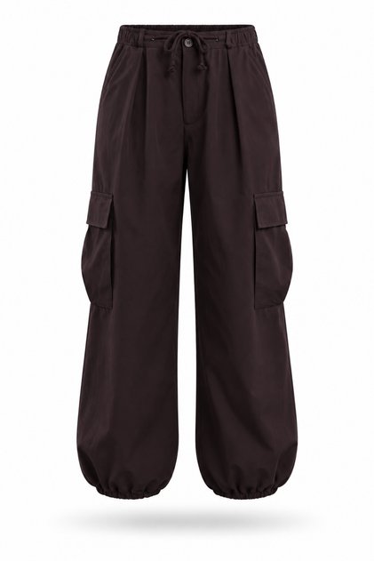 Mürdüm Beli Lastikli Kargo Pantolon 581163