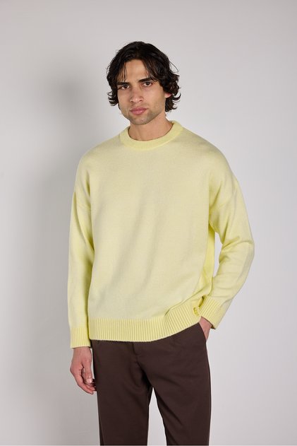 Oversize Crew Neck Basic Knit Sweater