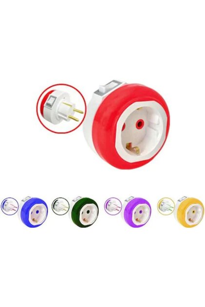 Prizli Gece Lambası Led Anahtarlı Topraklı - Fetih 99-04 (KIRMIZI)