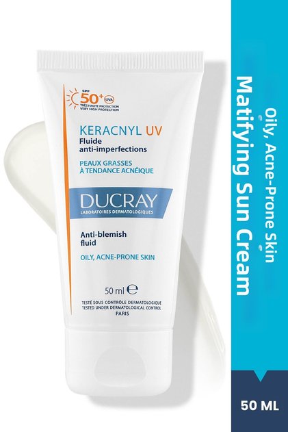 Keracnyl Uv Fluid Spf 50+ Mattifying Sunscreen for Oily and Acne Prone Skin 50 ml