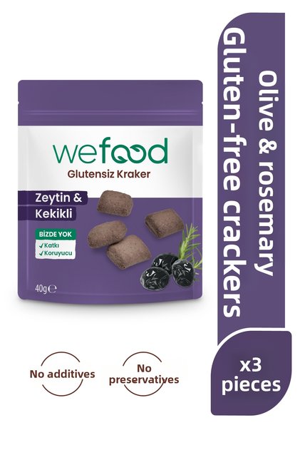Gluten-Free Olive & Thyme Crackers 40 g 3-Pack