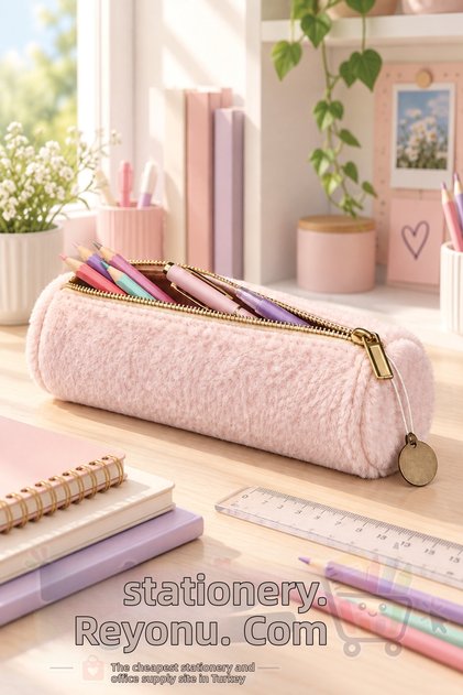 Premium Single Compartment Plush Pen Holder