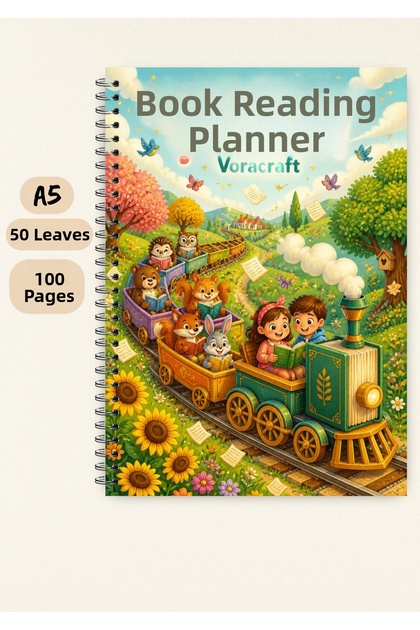 Children's Book Reading Chart Notebook A5 50 Sheets 100 Pages Wire Spiral Kto00004