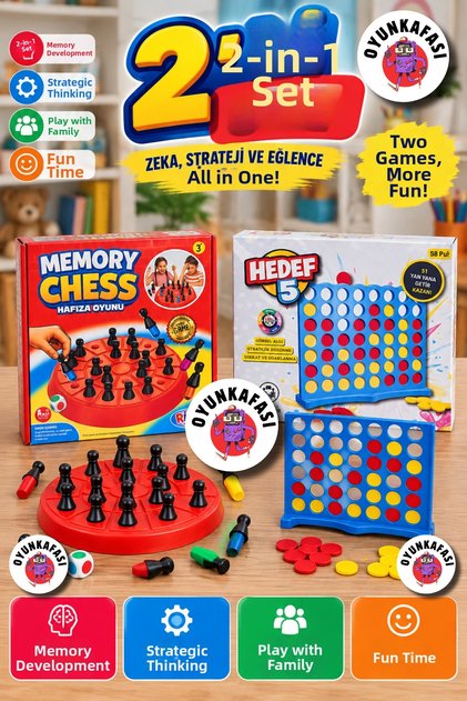 2-Player Game Set Memory Chess Memory Game + Target 5 Strategy Game Children's Family Intelligence Board Games
