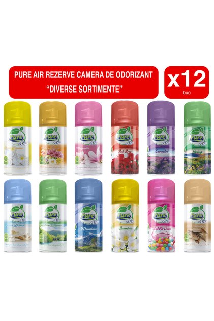 Set de 12 rezerve de odorizant de cameră, 210 ml, Arome asortate