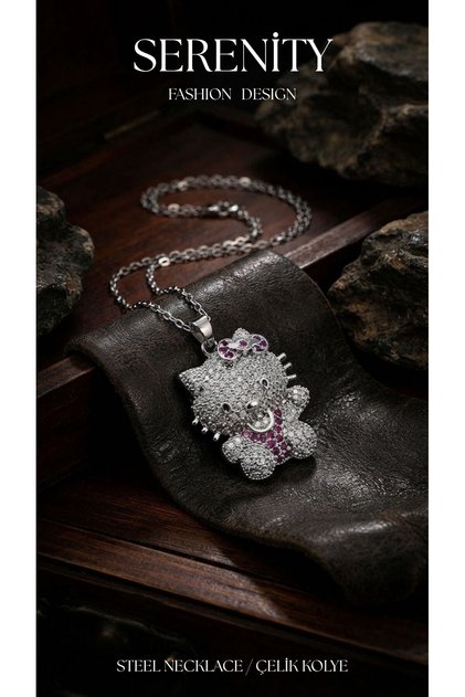 Hello Kitty Figure Steel Necklace01