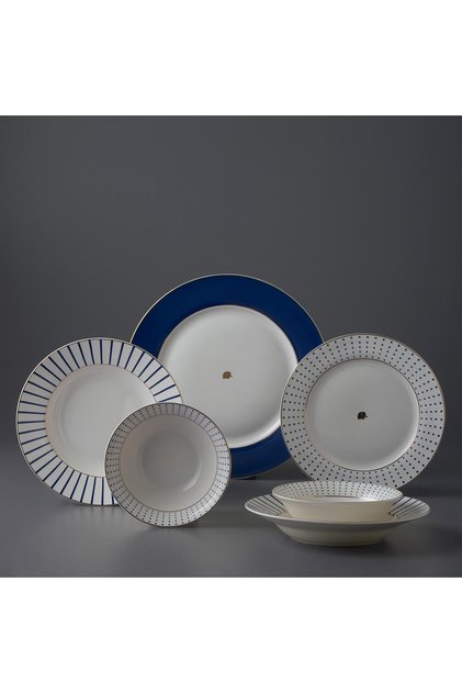 Navy 24 Parça 6 Kişilik Yemek Takımı Mavi