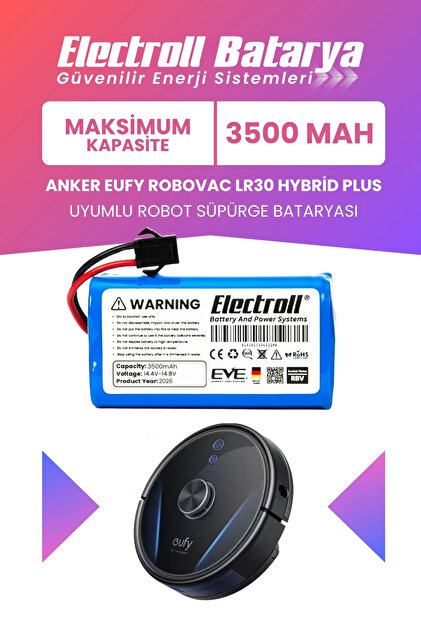 GLOBAL BATARYA Anker Eufy Robovac G30 Hybrid Robot Süpürge