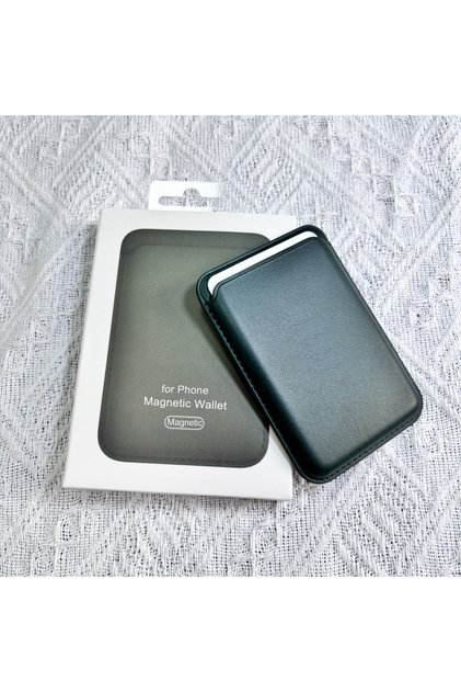 Dark green For Magsafe Leather Wallet For iPhone 16 12 13 14 15 17 Pro Max Plus Magnetic Card Holde
