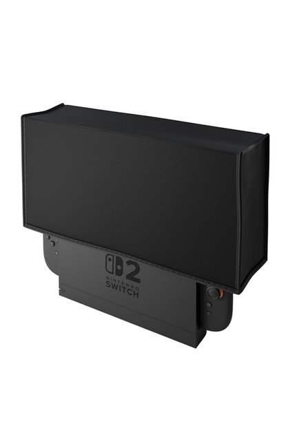Black Cover Dust Cover for Switch 2, Anti-Scratch Protective Dock & Console Cover, Full-Body Shield