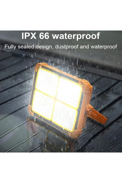 4 Grid 3000W Solar Outdoor Lights Rechargeable Solar Flood Light LED Reflector Spotlight Rechargeabl