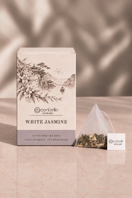 White Jasmine (Jasmine White Tea - 15 Pack Pyramid Tea)
