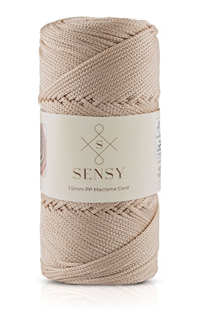 1.5 Mm - 100 gr Polyester Macrame Rope Milk Brown 150 M Polyester Macrame Rope Suppla Rope And Bag Rope