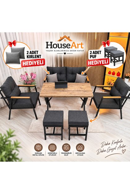 MİLA ,Model, Balkon, Bahçe, Cafe, Metal Koltuk Takımı, Bahçe Takımı , Çay Seti, 2+1+1 , Yemek Masası , Balkon Mobilyası
