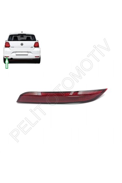 Polo Rear Bumper Reflector Left Outer 6C0945105B (2015-2018)