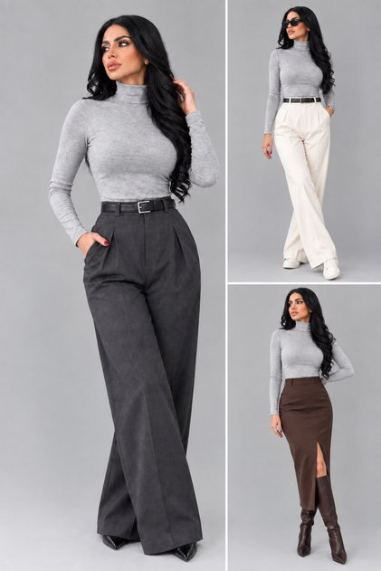Women's full fisherman ribbed sweater