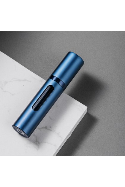 Glass 10ml DEEP BLUE 10ml Glass Liner Aluminum Alloy Shell Nano Mist Nozzle Bottom Filling Perfume S