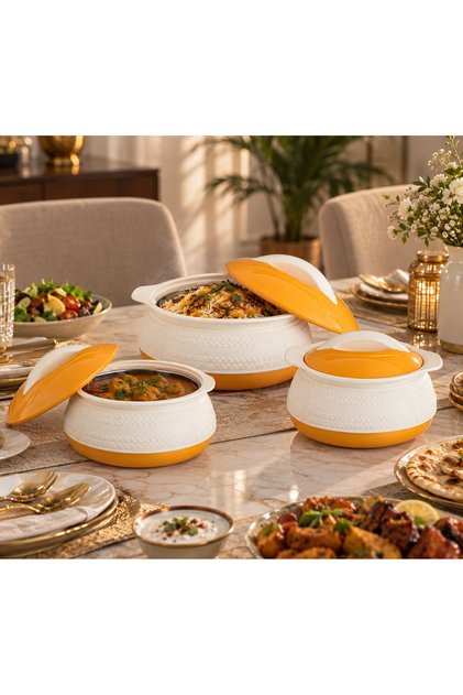 طقم حافظات طعام حرارية من ميلتون — 3 قطع | 500 مل + 1000 مل + 1500 مل | تصميم أنيق يحافظ على الحرارة