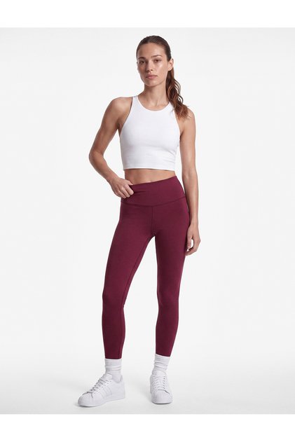High Waist Slim Fit Sports Leggings with Stitching Detail