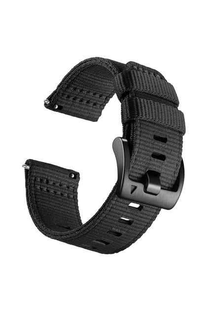 20mm Black-HK 20/22Mm Universal Full-Set Nylon Breathable Sweatproof Strap for Gamin Forerunner 245