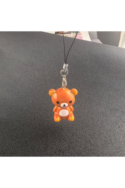 K979-2 Kawaii Rilakkuma Easy Bear Keychains Lazybear Doll Bag Clothing Puller Phone Rope Keyrings Ac