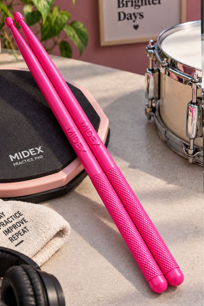 Gfk-801Pk 5A Drumsticks Unbreakable Polyemid Pink Color Drum Stick 5A Drumsticks