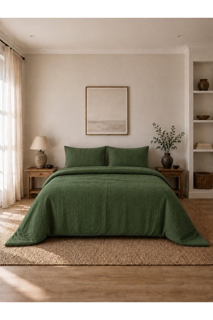 Double 100% Cotton 4 Layer Muslin Duvet Cover Set