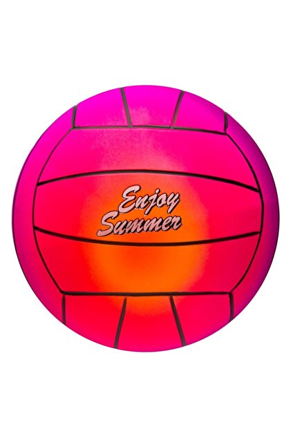 Minge Volei Plaja Rosie Mov din Plastic 22cm - Mingi Plastic-Plaja, Sport Jucarii Exterior