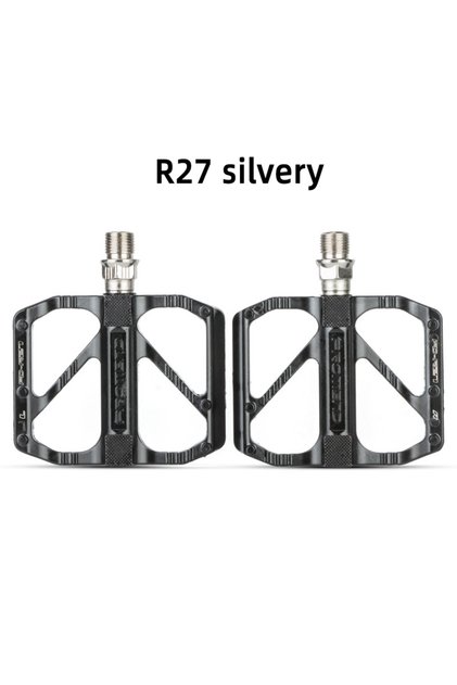 R27-Silver PROMEND Ultralight 3 Bearings Bicycle Pedal Road Mountain Bike Anti-slip Pedals Bearing Q