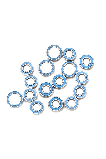 Blue 16PCS Rubber Sealed Ball Bearing Kit for Tamiya TT02 TT-02 TT02D TT-02D 1/10 RC Car Upgrades Pa