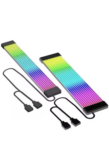 Black 8PIN And 24PIN ICE Whale Flexible RGB LED Light Strip Bar ARGB Board Cover For Computer Power