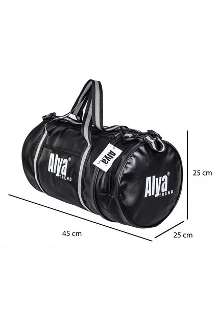 Unisex Black Large Volume Waterproof Long Strap Travel Gym Fitness Duffle Duffel Bag
