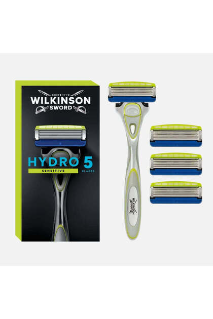 Κλασικό ξυράφι, Wilkinson, Hydro 5 Skin Protection Sensitive, με βιταμίνη E, 1 τεμάχιο + 4 λεπίδες