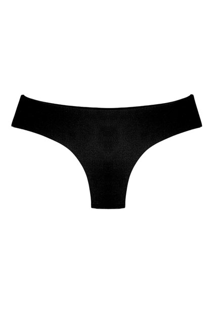 Black Micro Fabric Does Not Leave Ghost Marks Brazil Women's Panties