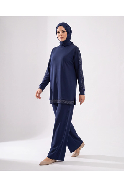 Stone-Embellished Soft Textured Flexible Premium Suit
