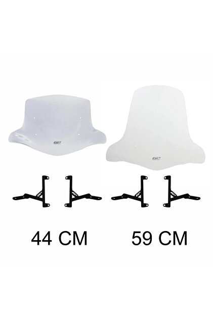 GP Kompozit Scooter Universal Elcikli Ön Cam Şeffaf 59 cm