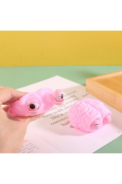 Anti Stress Flippy Brain Squishy Eye Popping Squeeze Fidget Toy Cool Stuff Kids ADHD Autism Anxiety