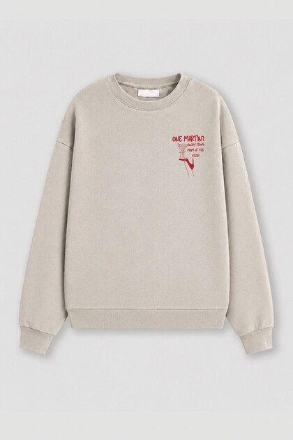 Women's Premium Fabric 3 Thread Raised Printed Sweatshirt